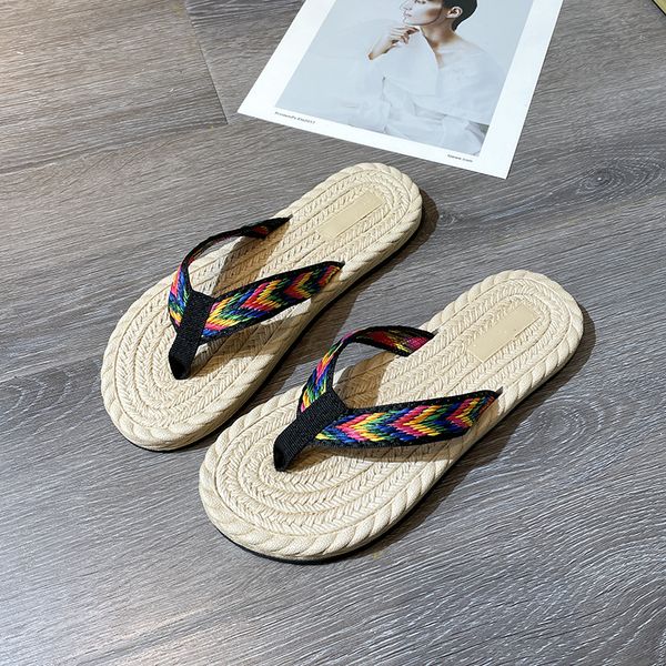 slipper's sandals summer beach slippers bohemia dress flat slides casual weave ladies flip flops fashion 230419, Black
slipper's sandals summer beach slippers bohemia dress flat slides casual weave ladies flip flops fashion 230419, Black
