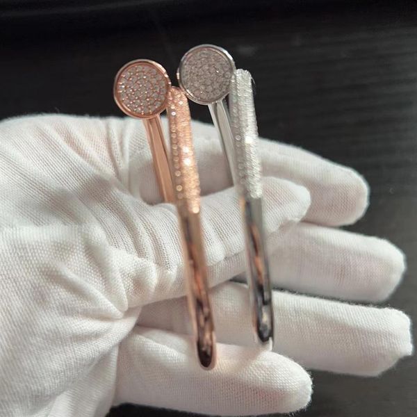 love cuff bangle women men full diamond nail bracelet 18k gold plated bracelets jewelry for lover gift no box270r, Black
love cuff bangle women men full diamond nail bracelet 18k gold plated bracelets jewelry for lover gift no box270r, Black