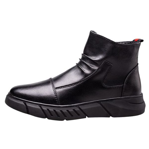 leather men's chelsea boots high casual shoes comfort dress shoes fashion brown chukka ankle boots plus size 38-48, Black
leather men's chelsea boots high casual shoes comfort dress shoes fashion brown chukka ankle boots plus size 38-48, Black