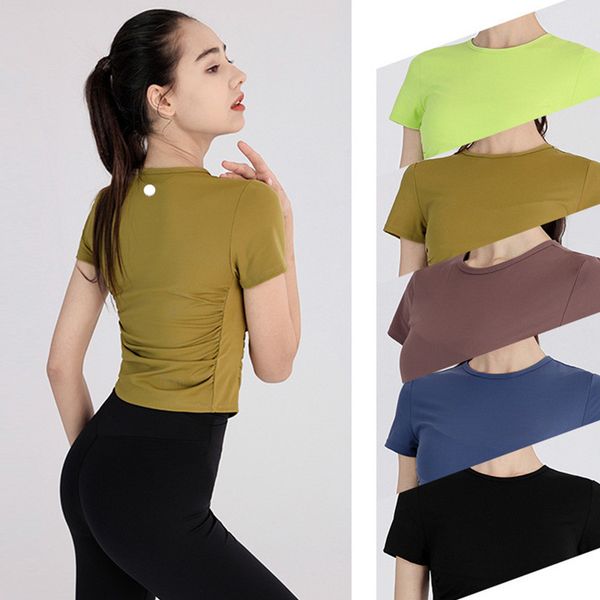 lu yoga summer women's round collar short sleeve elastic breathable sports fitness solid color t-shirt yd123
lu yoga summer women's round collar short sleeve elastic breathable sports fitness solid color t-shirt yd123