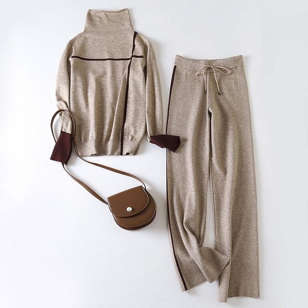 pants 2 pieces suit women sweater suits sets autumn winter pullovers + wide leg pants sets soft warm knitted sweater track suits, White
pants 2 pieces suit women sweater suits sets autumn winter pullovers + wide leg pants sets soft warm knitted sweater track suits, White