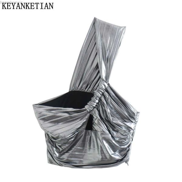 keyanketian 2022 summer new metal texture asymmetric sloping shoulder y2k crop ladies corset sling crop 0419, White
keyanketian 2022 summer new metal texture asymmetric sloping shoulder y2k crop ladies corset sling crop 0419, White