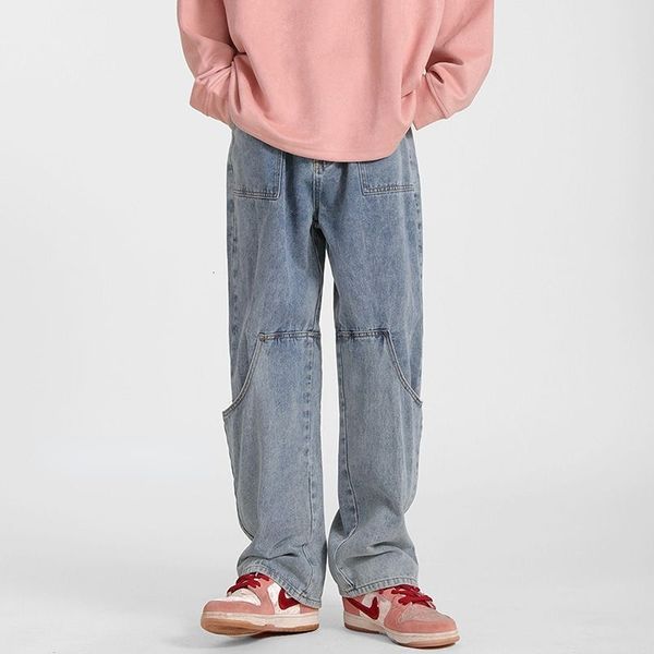 men's jeans deeptown patchwork straight men streetwear fashion denim pants hip hop trousers male loose casual jananese spring plus 5xl, Blue
men's jeans deeptown patchwork straight men streetwear fashion denim pants hip hop trousers male loose casual jananese spring plus 5xl, Blue