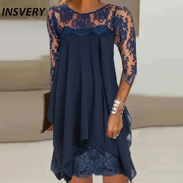 casual dresses elegant party dress women o neck lace patchwork mini dresses for women fashion 3/4 sleeve loose dress 230419, Black;gray
casual dresses elegant party dress women o neck lace patchwork mini dresses for women fashion 3/4 sleeve loose dress 230419, Black;gray