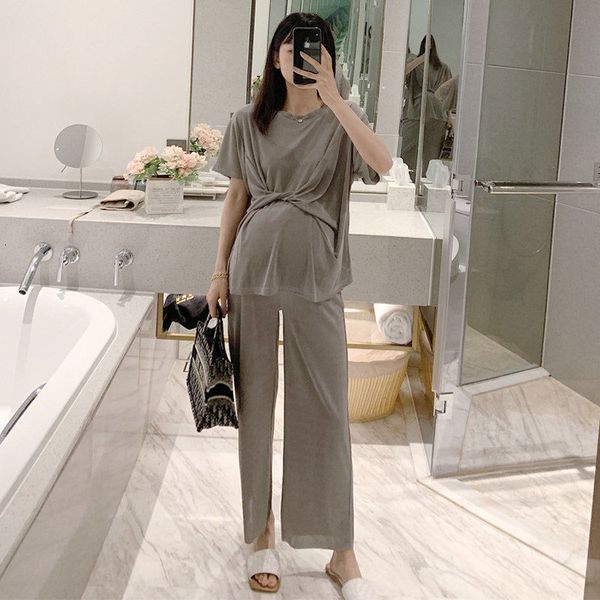 sleep lounge pregnant women's spring summer set fashion thin loose shirt pants western style two-piece maternity clothest-shirt pants 2, White
sleep lounge pregnant women's spring summer set fashion thin loose shirt pants western style two-piece maternity clothest-shirt pants 2, White