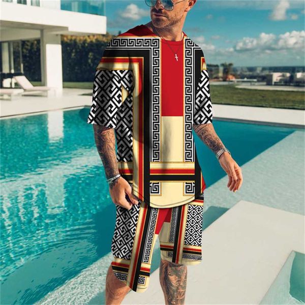 tracksuits summer vintage beach style 3d printed t-shirt shorts men's suit 2-piece set casual loose breathable sportswear fashion cloth, Gray
tracksuits summer vintage beach style 3d printed t-shirt shorts men's suit 2-piece set casual loose breathable sportswear fashion cloth, Gray
