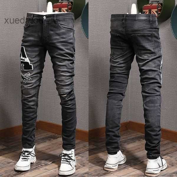 biker stretch design denim jeans fit for mens slim painted patch trim leg cowboy pants male 3 tujg, Blue
biker stretch design denim jeans fit for mens slim painted patch trim leg cowboy pants male 3 tujg, Blue