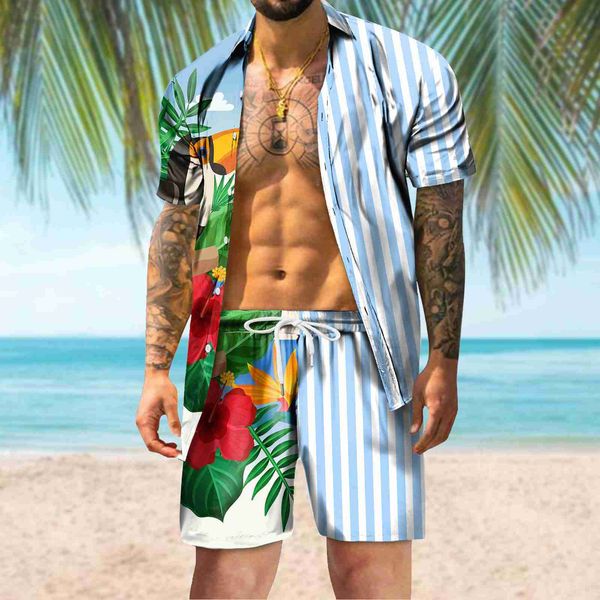 tracksuits pattern stitching beachwear 2 piece suit tracksuit hawaiian lapel collar male set vacation holiday conjuntos cortos beach, Gray
tracksuits pattern stitching beachwear 2 piece suit tracksuit hawaiian lapel collar male set vacation holiday conjuntos cortos beach, Gray