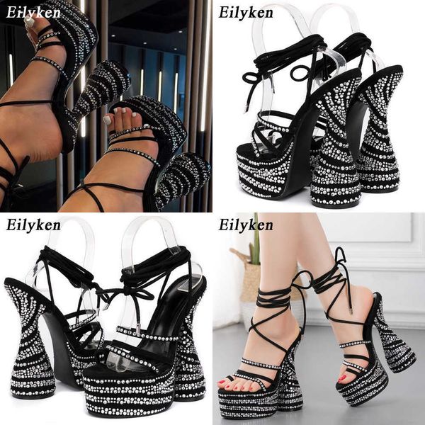 crystal chunky heels sandals fashion peep toe ankle cross lace-up platform women stripper shoes 230306, Black
crystal chunky heels sandals fashion peep toe ankle cross lace-up platform women stripper shoes 230306, Black
