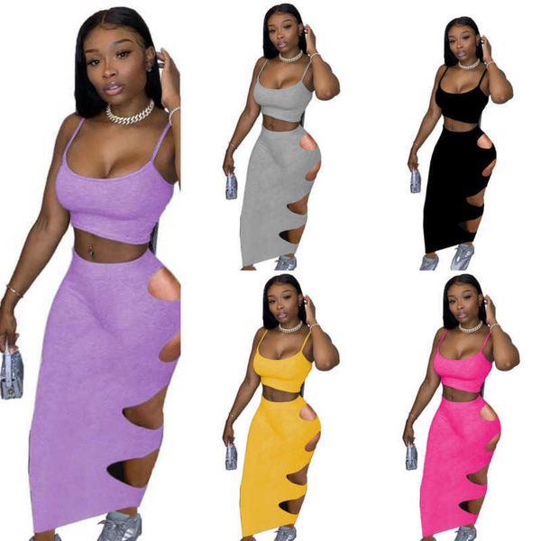 womens designer clothes tracksuit dress sling two piece outfits scoop neck sleeveless backless hole skirts 2-piece suit, White
womens designer clothes tracksuit dress sling two piece outfits scoop neck sleeveless backless hole skirts 2-piece suit, White