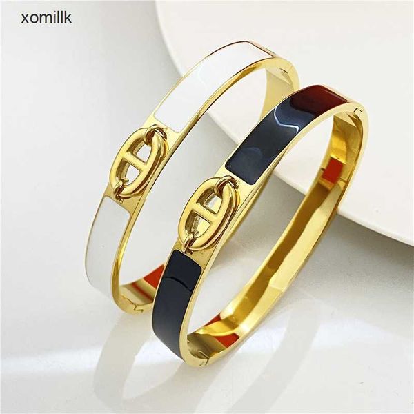 hermm designer bracelet new h pig nose bracelet fashion versatile trend multicolor enamel drop glue cni2, Black
hermm designer bracelet new h pig nose bracelet fashion versatile trend multicolor enamel drop glue cni2, Black