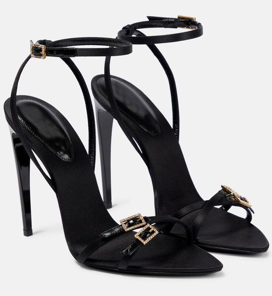 summer luxury women sandals shoes ava crystal-embellished satin crossover straps gladiator sandalias party wedding bridal lady high heels eu, Black
summer luxury women sandals shoes ava crystal-embellished satin crossover straps gladiator sandalias party wedding bridal lady high heels eu, Black