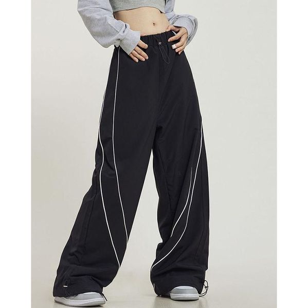 women's pants houzhou black striped sweatpants joggers women oversized wide sports trousers vintage y2k korean streetwear baggy casual, Black;white
women's pants houzhou black striped sweatpants joggers women oversized wide sports trousers vintage y2k korean streetwear baggy casual, Black;white