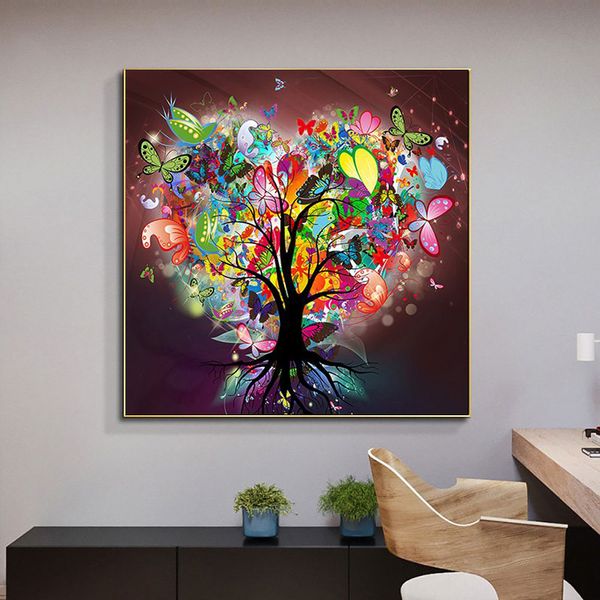 abstract life tree with colorful butterflies canvas painting nordic cartoon wall posters and prints for living room home decor
abstract life tree with colorful butterflies canvas painting nordic cartoon wall posters and prints for living room home decor