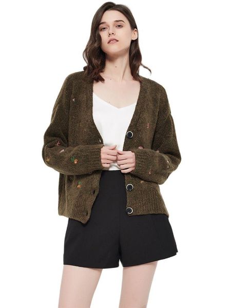 sweaters xnwmnz new women vintage knit cardigan with embroidery long sleeves vneck cardigan female elegant sweater autumn coat women, White;black
sweaters xnwmnz new women vintage knit cardigan with embroidery long sleeves vneck cardigan female elegant sweater autumn coat women, White;black