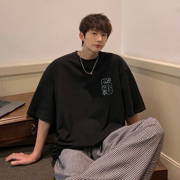 men's tshirts short sleeve tshirt men's summer 2023 youth loose casual half trendy american shirt men simple black 230419, White;black
men's tshirts short sleeve tshirt men's summer 2023 youth loose casual half trendy american shirt men simple black 230419, White;black