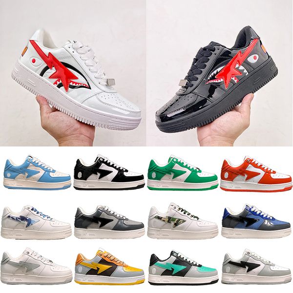 2023 bapesta sta low designer running shoes for men women block shark black white teal brown yellow suede patent leather blue white mens wom
2023 bapesta sta low designer running shoes for men women block shark black white teal brown yellow suede patent leather blue white mens wom