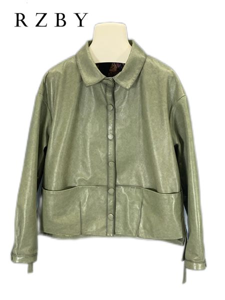women's leather faux green sheepskin chaqueta de cuero mujer geniuen women jacket autumn spring fashion real suede coat rzby2248 230418, Black
women's leather faux green sheepskin chaqueta de cuero mujer geniuen women jacket autumn spring fashion real suede coat rzby2248 230418, Black