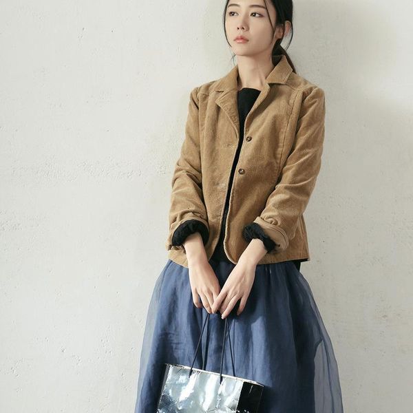 pants 2020 spring autumn arts style vintage loose solid cotton corduroy blazers women single breasted casual blazer femme coat m284, White
pants 2020 spring autumn arts style vintage loose solid cotton corduroy blazers women single breasted casual blazer femme coat m284, White