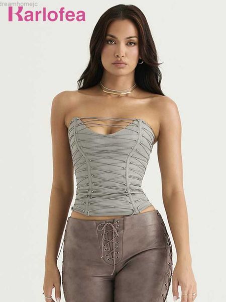 karlofe fashion going out street wear vest for women tube elegant club party outfits lace up y2k grey cropped 0419, White
karlofe fashion going out street wear vest for women tube elegant club party outfits lace up y2k grey cropped 0419, White