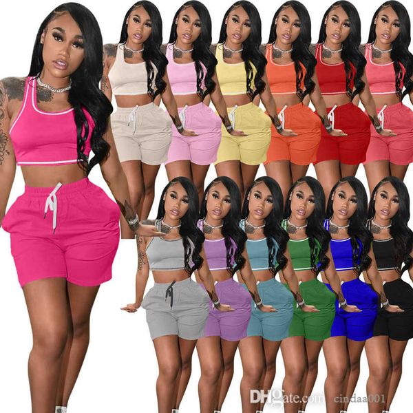 casual women tracksuits designer 2 piece short set crop tank vest and shorts with pockets sports suit sportwear, Gray
casual women tracksuits designer 2 piece short set crop tank vest and shorts with pockets sports suit sportwear, Gray