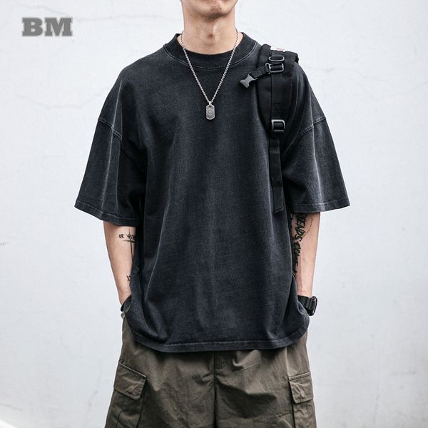men's tshirts 2023 summer fashion loose distressed harajuku casual solid color short sleeve men american retro couple clothes 230419, White;black
men's tshirts 2023 summer fashion loose distressed harajuku casual solid color short sleeve men american retro couple clothes 230419, White;black