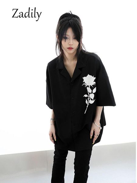 shirts zadily 2022 summer y2k short sleeve floral print shirt women street style oversize button ladies tunic blouse gothic female, White
shirts zadily 2022 summer y2k short sleeve floral print shirt women street style oversize button ladies tunic blouse gothic female, White
