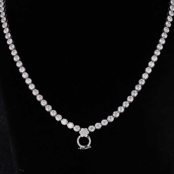 starsgem aump 164 tennis chain 9k white gold 3.5mm round moissanite bezel setting tennis chain necklace, Silver
starsgem aump 164 tennis chain 9k white gold 3.5mm round moissanite bezel setting tennis chain necklace, Silver