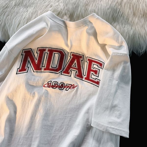 women's t shirt pure cotton japanese retro letter embroidery short sleeved t shirt women trendy brand street loose couple oversized t s, White
women's t shirt pure cotton japanese retro letter embroidery short sleeved t shirt women trendy brand street loose couple oversized t s, White