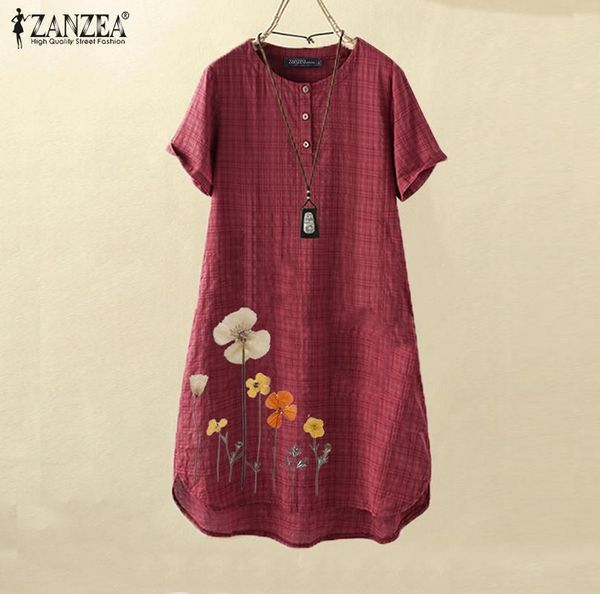 dresses zanzea summer floral printed dress women vintage plaid checked short sleeve sundress casual beach vestido kaftan, Black;gray
dresses zanzea summer floral printed dress women vintage plaid checked short sleeve sundress casual beach vestido kaftan, Black;gray