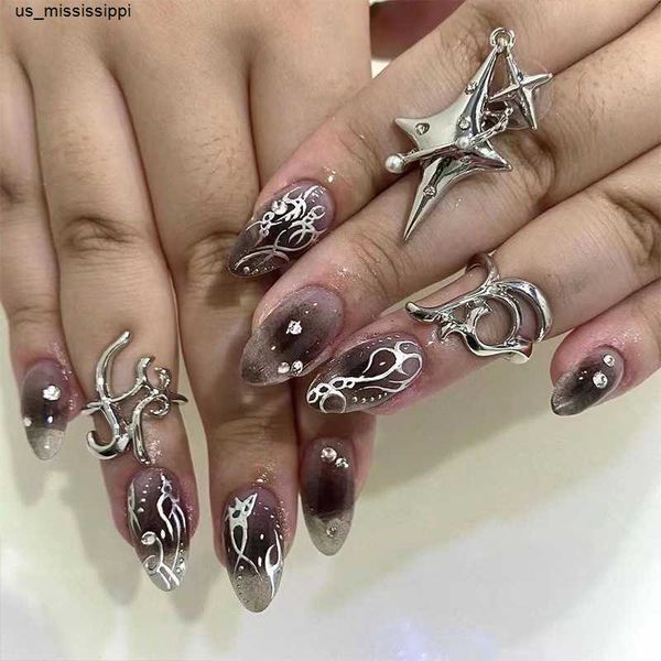 false nails 24pcs cool y2k style false nails fashion glitter star design press on nail patch full finished wearable artificial nail tips j23, Red;gold
false nails 24pcs cool y2k style false nails fashion glitter star design press on nail patch full finished wearable artificial nail tips j23, Red;gold