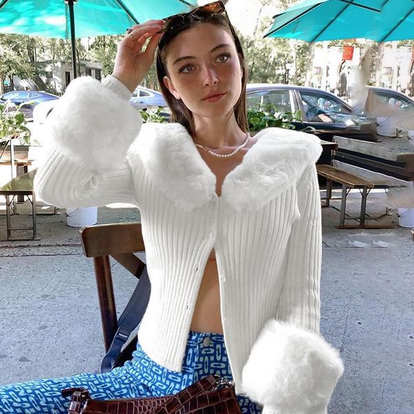 sweaters female fur cardigan solid women sweaters woman ribbed cardigans female knitted long sleeves slim winter jumpers women knitwear, White;black
sweaters female fur cardigan solid women sweaters woman ribbed cardigans female knitted long sleeves slim winter jumpers women knitwear, White;black