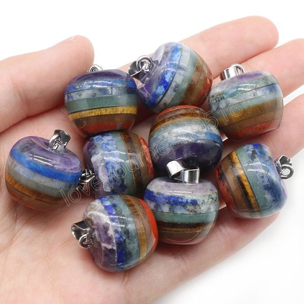 natural crystals stone pendant seven-color stitching apple shape gemstone charms for jewelry making diy necklaces women, Bronze;silver
natural crystals stone pendant seven-color stitching apple shape gemstone charms for jewelry making diy necklaces women, Bronze;silver