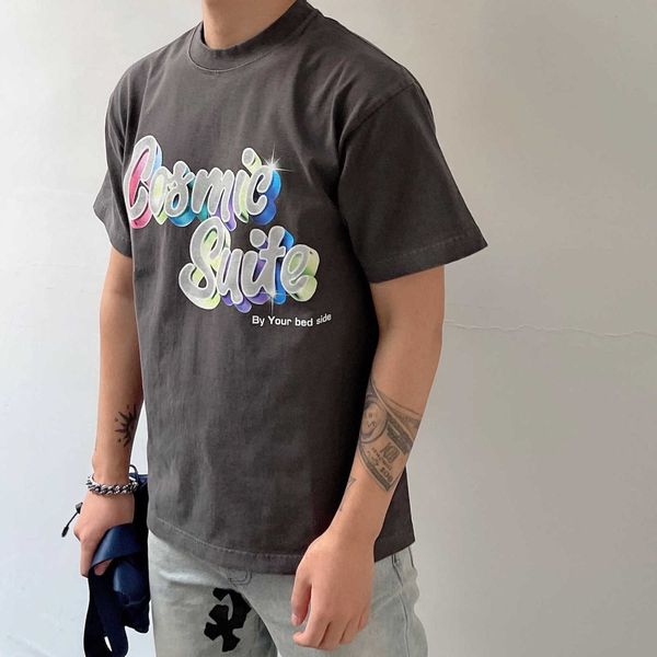 men's t-shirts galleryse depts designer brand american fashion dept vintage atk rainbow letter print short sleeve high street loose hip, White;black
men's t-shirts galleryse depts designer brand american fashion dept vintage atk rainbow letter print short sleeve high street loose hip, White;black