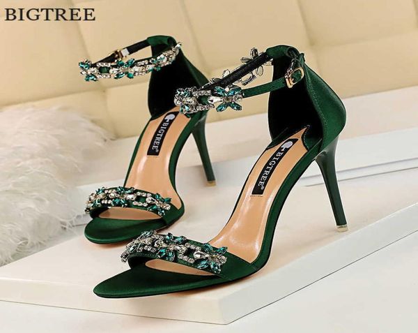 dress shoes soft silk open toe women sandals 2022 summer luxury crystal ankle buckle high heels shoes bride party lady green red b3965758, Black
dress shoes soft silk open toe women sandals 2022 summer luxury crystal ankle buckle high heels shoes bride party lady green red b3965758, Black