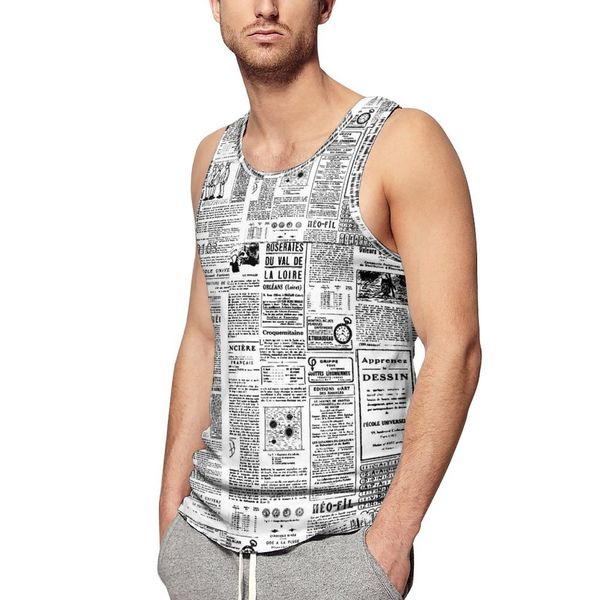 men' tank men tanks old spaper pattern 3d printed vest fashion hip hop funny crew neck sleeveless vintage streetwear 230419, White;black
men' tank men tanks old spaper pattern 3d printed vest fashion hip hop funny crew neck sleeveless vintage streetwear 230419, White;black