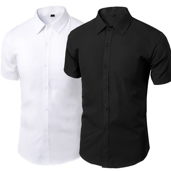 men's casual shirts summer shirt for men daily casual white shirts short sleeve button down slim fit male social blouse 4xl 5xl 230418, White;black
men's casual shirts summer shirt for men daily casual white shirts short sleeve button down slim fit male social blouse 4xl 5xl 230418, White;black
