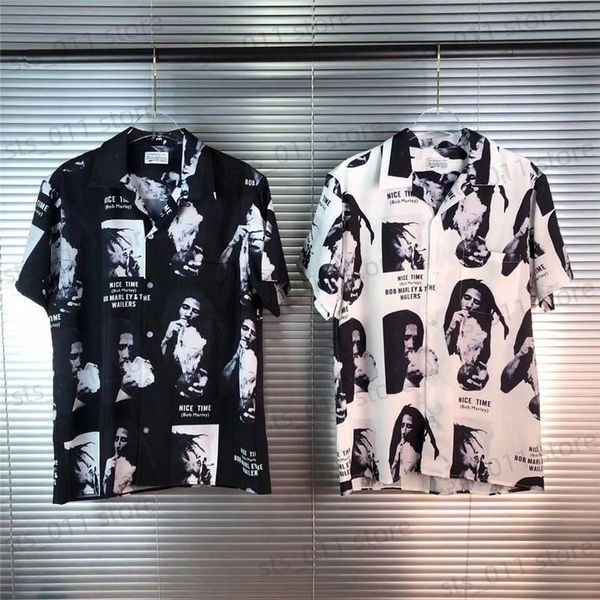 men's casual shirts summer style wacko maria hawaii shirts men women short shirt tee men clothing japanese fashion t230419, White;black
men's casual shirts summer style wacko maria hawaii shirts men women short shirt tee men clothing japanese fashion t230419, White;black