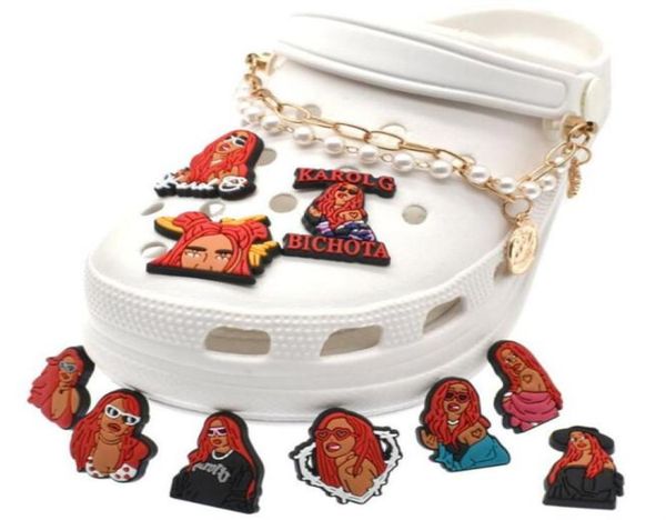 shoe charm karol g croc charms jibitz pvc clog pins buckle accessories6152621, White;pink
shoe charm karol g croc charms jibitz pvc clog pins buckle accessories6152621, White;pink