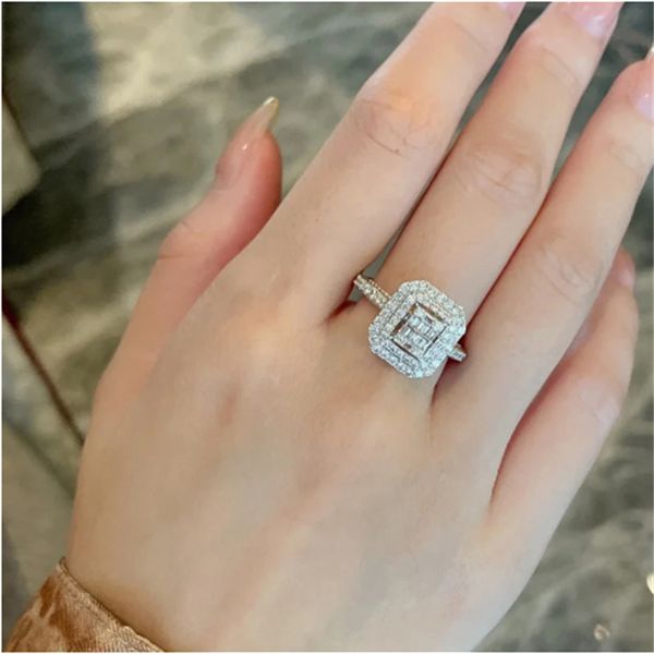 square lab diamond finger ring 925 sterling silver party wedding band rings for women bridal promise engagement jewelry gift, Slivery;golden
square lab diamond finger ring 925 sterling silver party wedding band rings for women bridal promise engagement jewelry gift, Slivery;golden