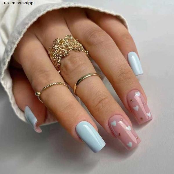 false nails 24pcs light blue press on nails coffin fake nails love heart printed wearable full cover women beautiful artificial nail tips j2, Red;gold
false nails 24pcs light blue press on nails coffin fake nails love heart printed wearable full cover women beautiful artificial nail tips j2, Red;gold
