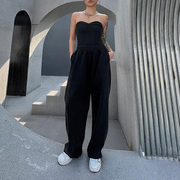 pants conjuntos de 2 piezas de estilo callejero de verano para mujer chaleco con hombros descubiertos y pantalones de pierna ancha, White
pants conjuntos de 2 piezas de estilo callejero de verano para mujer chaleco con hombros descubiertos y pantalones de pierna ancha, White