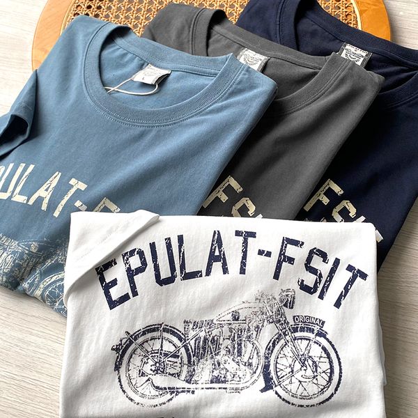men's tshirts summer american retro shortsleeved oneck motorcycle printed tshirt fashion 100 cotton washed old casual sport 230419, White;black
men's tshirts summer american retro shortsleeved oneck motorcycle printed tshirt fashion 100 cotton washed old casual sport 230419, White;black
