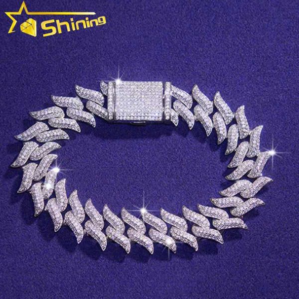 iced out 18mm thorn cuban link bracelet necklace s925 moissanite diamond men's link chain, Silver
iced out 18mm thorn cuban link bracelet necklace s925 moissanite diamond men's link chain, Silver
