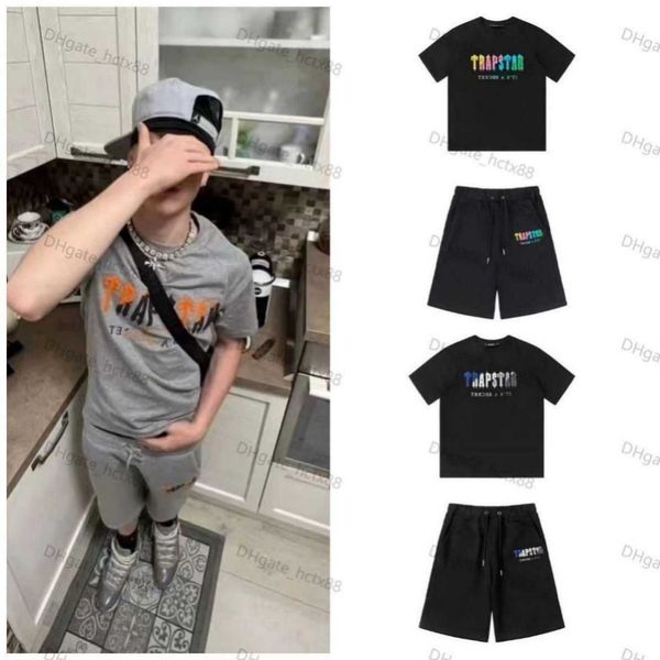 2023 mens trapstar tracksuit designer t-shirts embroidery letter luxury black and white grey rainbow color summer sports fashion cotton cord, Gray
2023 mens trapstar tracksuit designer t-shirts embroidery letter luxury black and white grey rainbow color summer sports fashion cotton cord, Gray