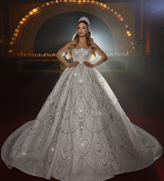 sparkly ball gown wedding dresses bateau sleeveless sequins appliques beaded floor length ruffles 3d lace diamodns tassel bridal gowns plus, White
sparkly ball gown wedding dresses bateau sleeveless sequins appliques beaded floor length ruffles 3d lace diamodns tassel bridal gowns plus, White