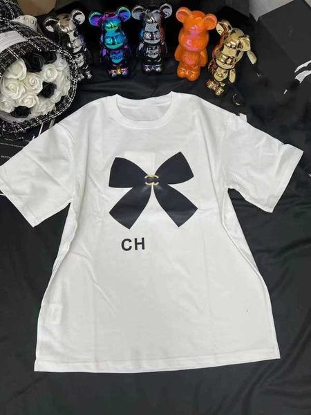 women's knits & tees designer pure cotton t-shirt with small fragrance and casual style 2023ss spring/summer new bow pattern short slee, White
women's knits & tees designer pure cotton t-shirt with small fragrance and casual style 2023ss spring/summer new bow pattern short slee, White