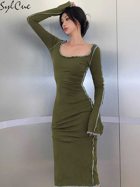 party dresses line solid color slim square neck simple and generous mature feminine commuter women's long casual dress 230322, White;black
party dresses line solid color slim square neck simple and generous mature feminine commuter women's long casual dress 230322, White;black