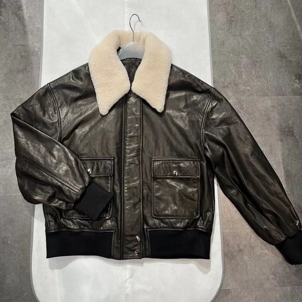 women coat natural 100% sheepskin winter fashion sheepskin genuine leather long windcoat female outwear h419, Black
women coat natural 100% sheepskin winter fashion sheepskin genuine leather long windcoat female outwear h419, Black