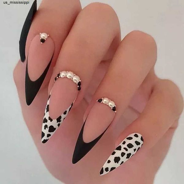 false nails 24pcs super long false nails fashion french leopard pattern pointed press on nail full finished wearable artificial nail tips j2, Red;gold
false nails 24pcs super long false nails fashion french leopard pattern pointed press on nail full finished wearable artificial nail tips j2, Red;gold